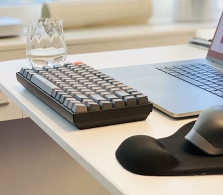 Typemaster keyboard on a desk